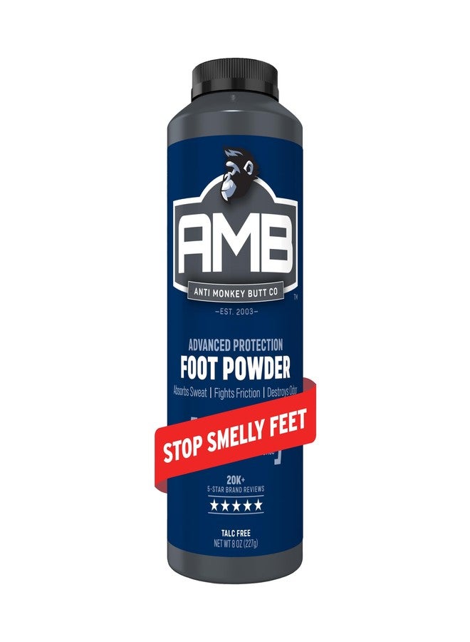 Anti Monkey Butt Medicated Foot Powder with Calamine - Antifungal Odor Eliminator & Itch Relief - Sweat Absorption, Blister Protection, & Long-Lasting Comfort - 8 oz - Image 1